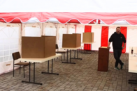 Konstantin in the beer tent at the 2024 European elections