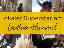 Lokaler Superstar am Location-Himmel